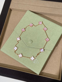 [Solara Jewelry]KLEE 10 MOTIVE ROSAFARBENE HALSKETTE