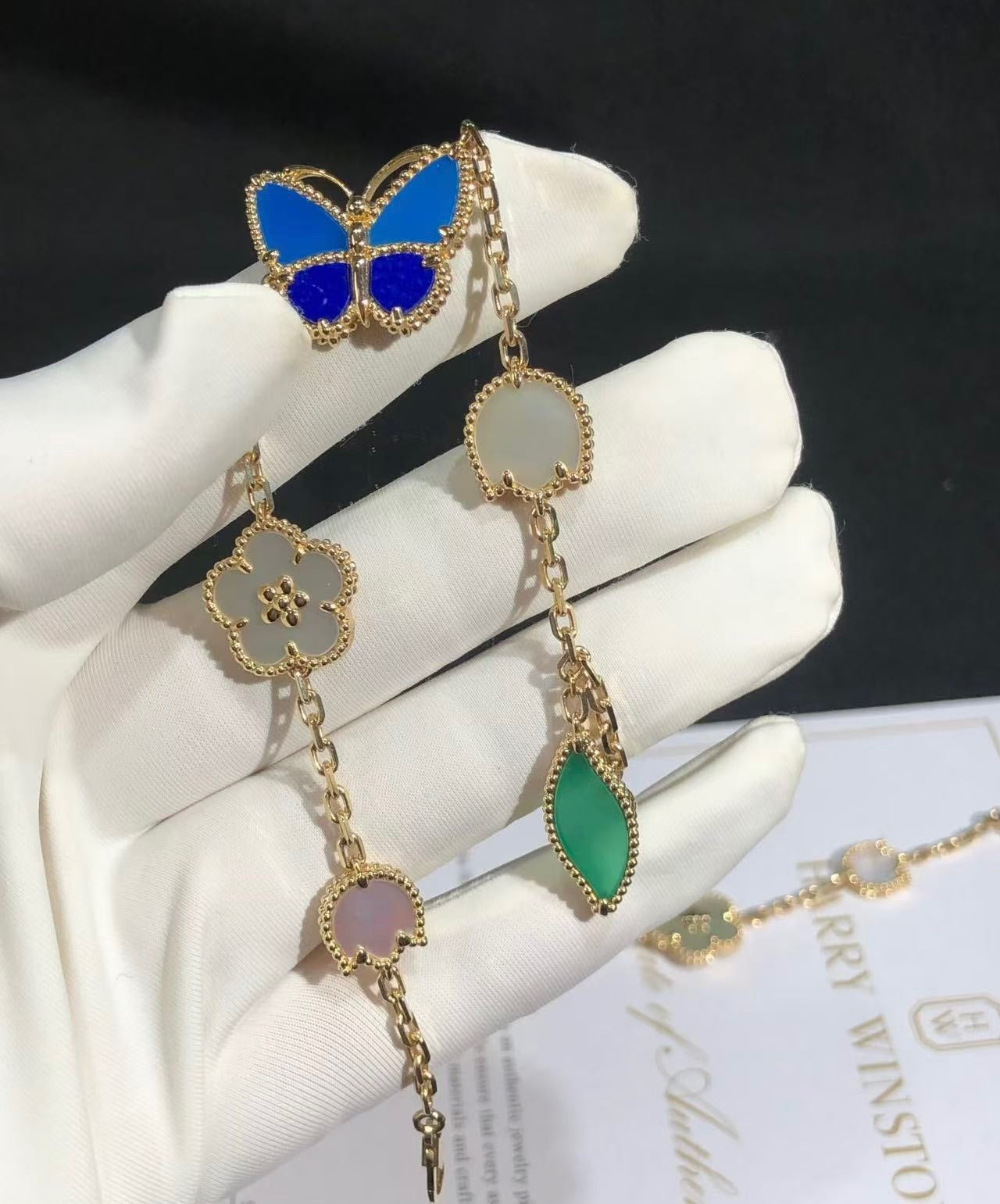 [Solara Jewelry]LUCKY SPRING BUTTERFLY 5 MOTIF BRACELET