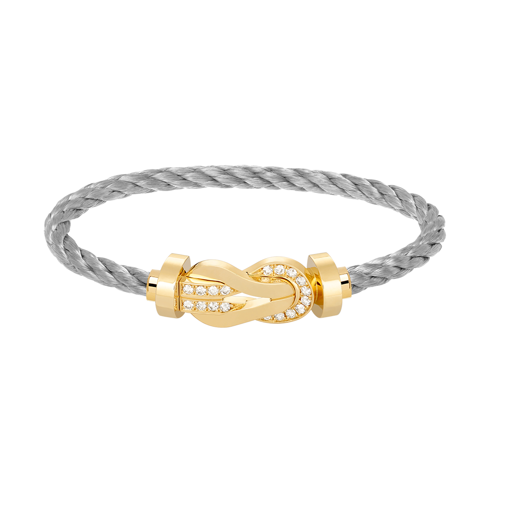 [Solara Jewelry]CHANCE LARGE 8 FIGURE BUCKLE HALF DIAMOND BRACELET GOLD