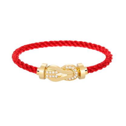 [Solara Jewelry]CHANCE LARGE 8 FIGURE BUCKLE HALF DIAMOND BRACELET GOLD