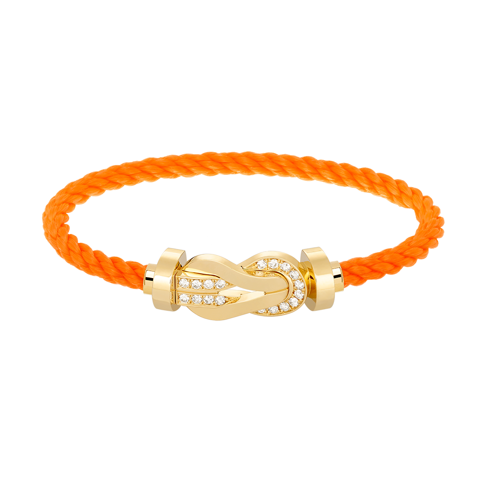 [Solara Jewelry]CHANCE LARGE 8 FIGURE BUCKLE HALF DIAMOND BRACELET GOLD