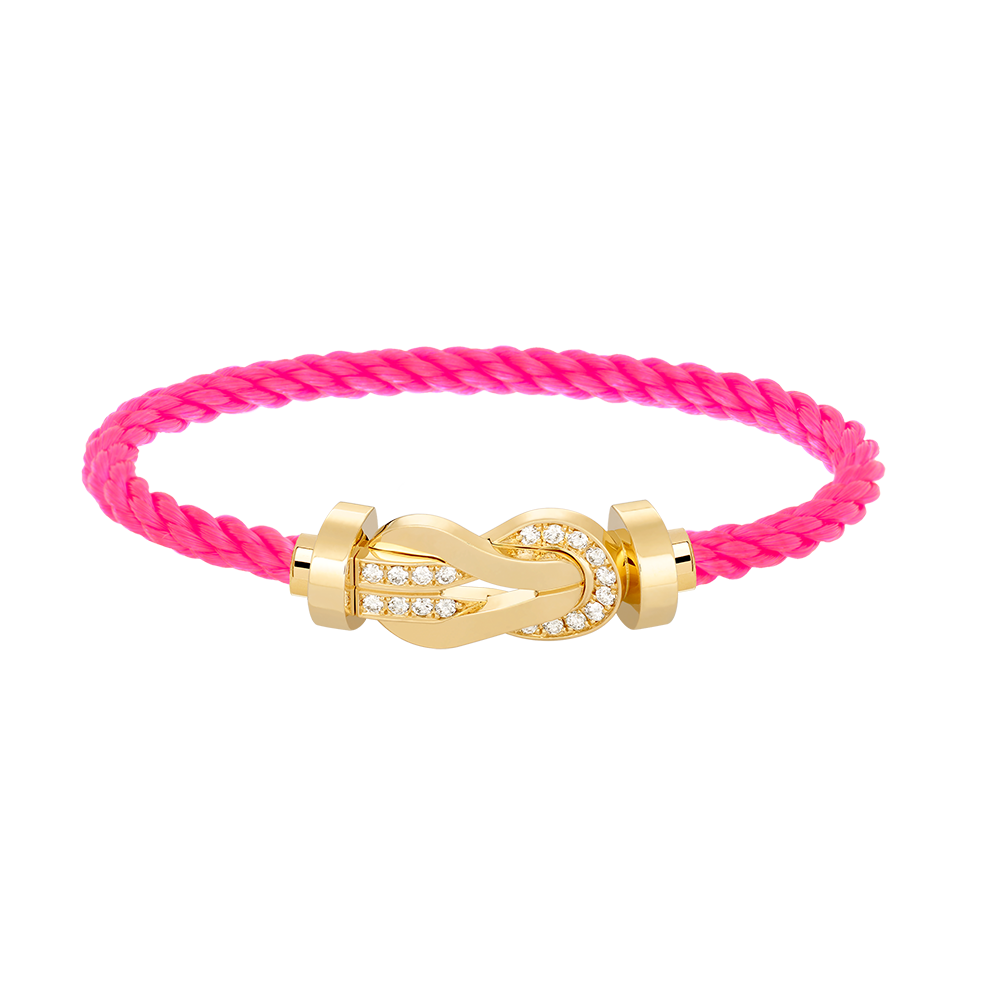 [Solara Jewelry]CHANCE LARGE 8 FIGURE BUCKLE HALF DIAMOND BRACELET GOLD