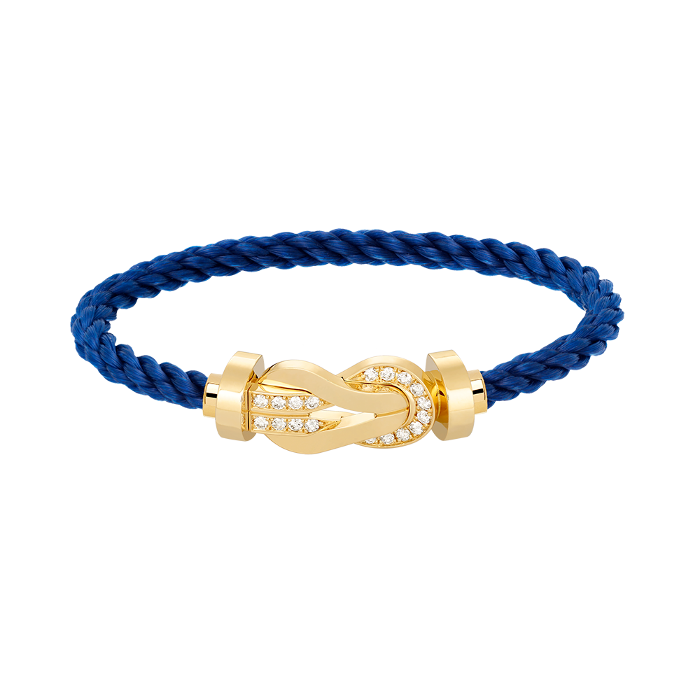 [Solara Jewelry]CHANCE LARGE 8 FIGURE BUCKLE HALF DIAMOND BRACELET GOLD