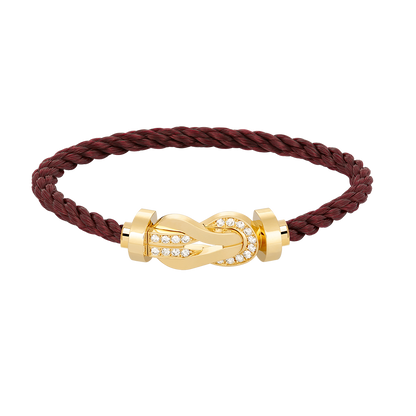 [Solara Jewelry]CHANCE LARGE 8 FIGURE BUCKLE HALF DIAMOND BRACELET GOLD