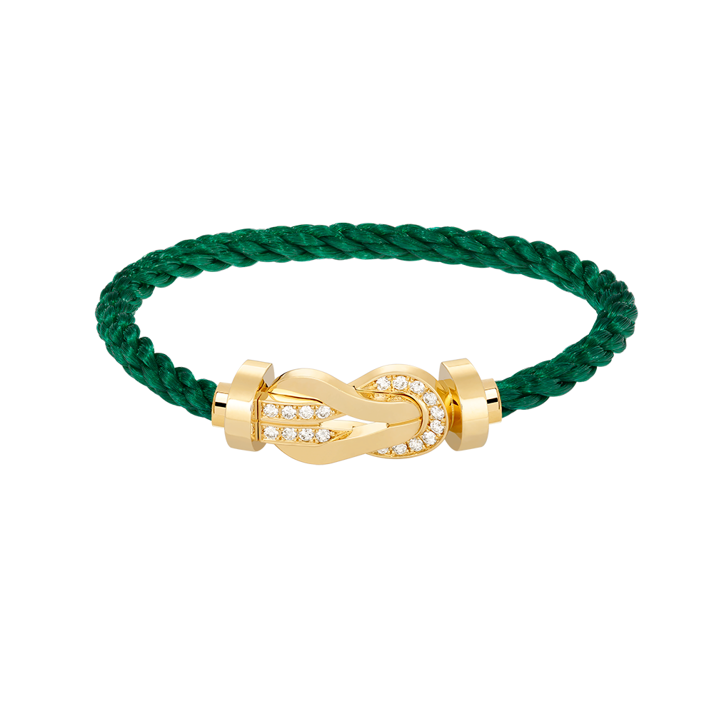 [Solara Jewelry]CHANCE LARGE 8 FIGURE BUCKLE HALF DIAMOND BRACELET GOLD