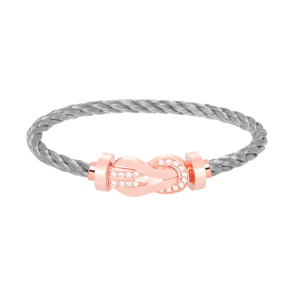 [Solara Jewelry]CHANCE LARGE 8 FIGURE BUCKLE HALF DIAMOND BRACELET ROSE GOLD