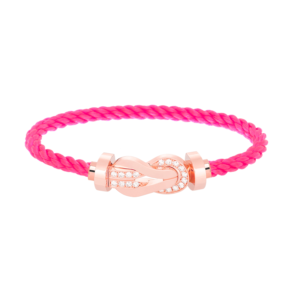 [Solara Jewelry]CHANCE LARGE 8 FIGURE BUCKLE HALF DIAMOND BRACELET ROSE GOLD