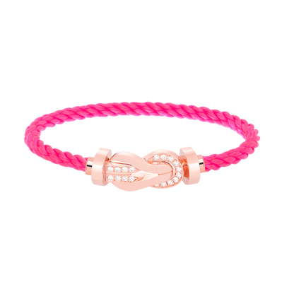 [Solara Jewelry]CHANCE LARGE 8 FIGURE BUCKLE HALF DIAMOND BRACELET ROSE GOLD