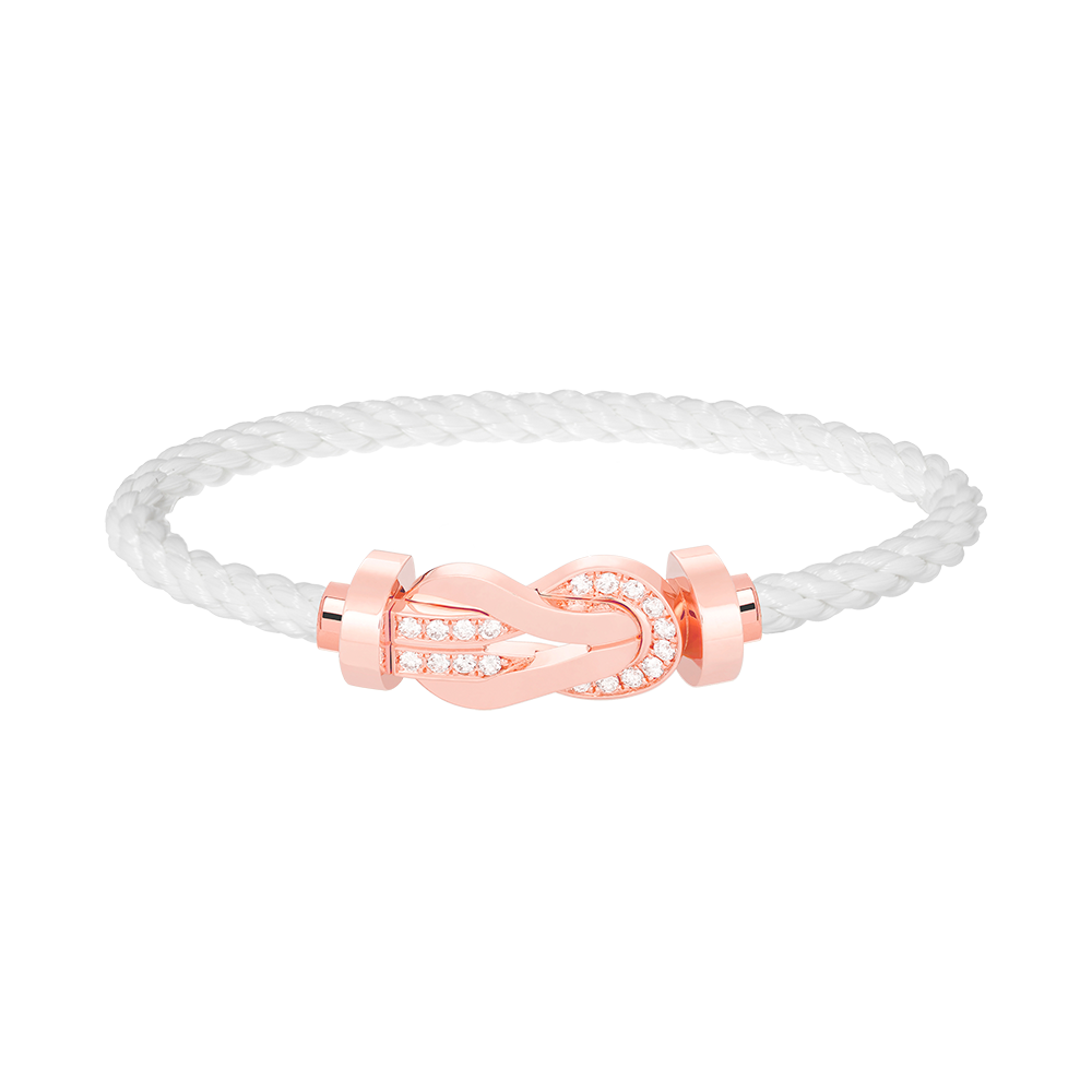 [Solara Jewelry]CHANCE LARGE 8 FIGURE BUCKLE HALF DIAMOND BRACELET ROSE GOLD