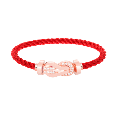 [Solara Jewelry]CHANCE LARGE 8 FIGURE BUCKLE HALF DIAMOND BRACELET ROSE GOLD