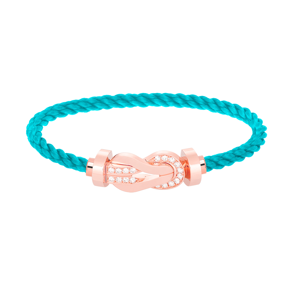 [Solara Jewelry]CHANCE LARGE 8 FIGURE BUCKLE HALF DIAMOND BRACELET ROSE GOLD