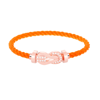 [Solara Jewelry]CHANCE LARGE 8 FIGURE BUCKLE HALF DIAMOND BRACELET ROSE GOLD