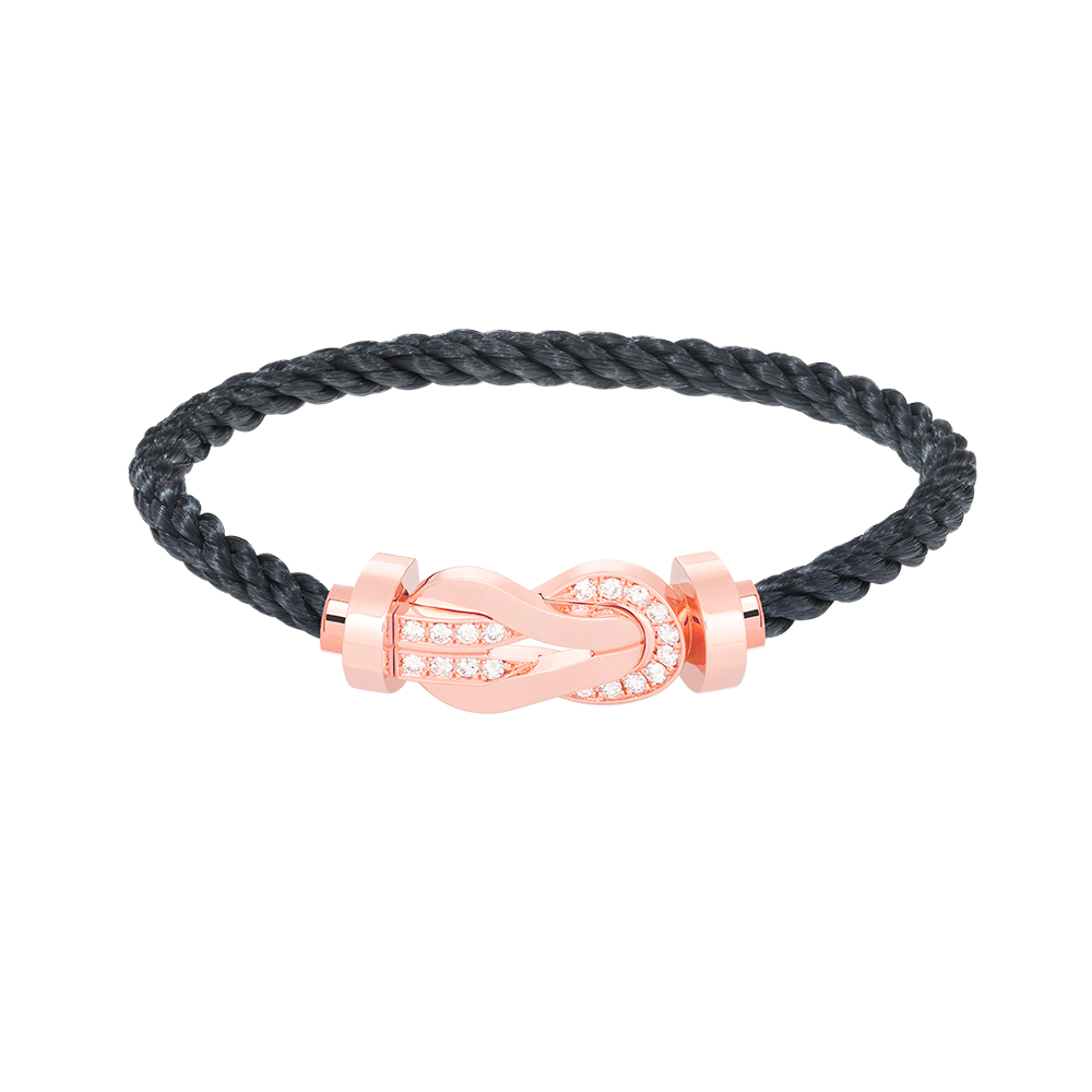 [Solara Jewelry]CHANCE LARGE 8 FIGURE BUCKLE HALF DIAMOND BRACELET ROSE GOLD