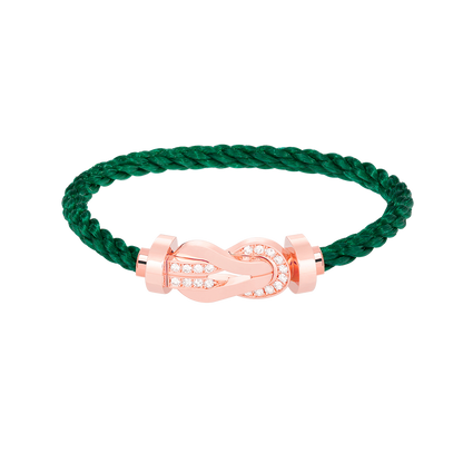 [Solara Jewelry]CHANCE LARGE 8 FIGURE BUCKLE HALF DIAMOND BRACELET ROSE GOLD