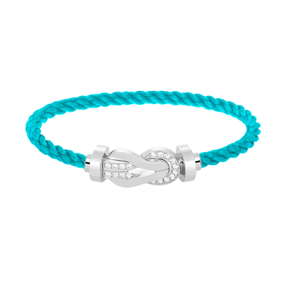 [Solara Jewelry]CHANCE LARGE 8 FIGURE BUCKLE HALF DIAMOND BRACELET SILVER