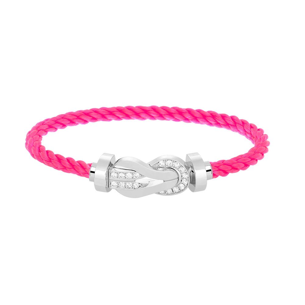 [Solara Jewelry]CHANCE LARGE 8 FIGURE BUCKLE HALF DIAMOND BRACELET SILVER