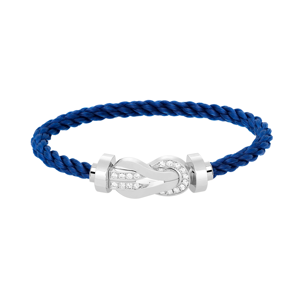 [Solara Jewelry]CHANCE LARGE 8 FIGURE BUCKLE HALF DIAMOND BRACELET SILVER