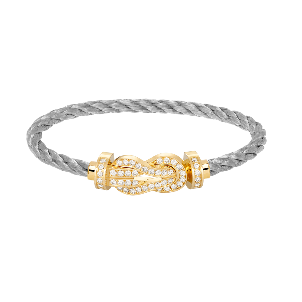 [Solara Jewelry]CHANCE LARGE 8 FIGURE BUCKLE FULLDIAMOND BRACELET GOLD