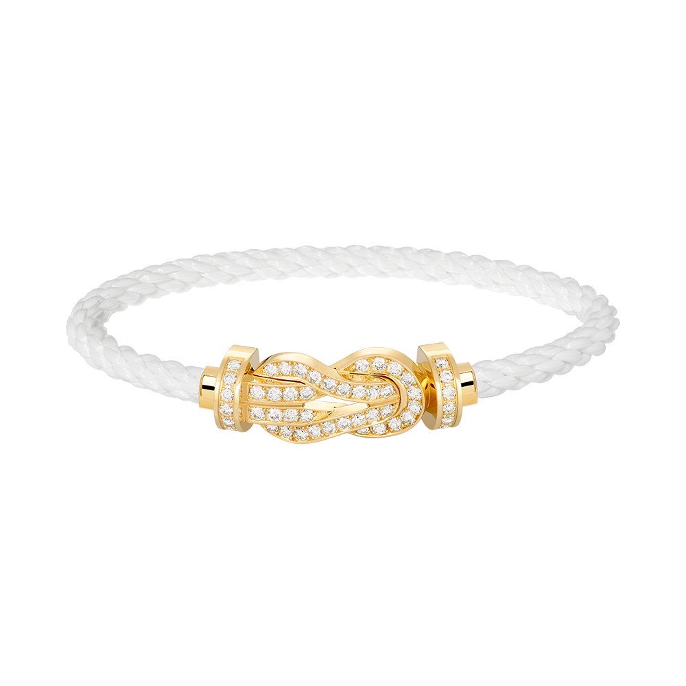 [Solara Jewelry]CHANCE LARGE 8 FIGURE BUCKLE FULLDIAMOND BRACELET GOLD