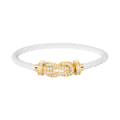 [Solara Jewelry]CHANCE LARGE 8 FIGURE BUCKLE FULLDIAMOND BRACELET GOLD