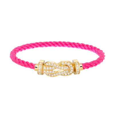 [Solara Jewelry]CHANCE LARGE 8 FIGURE BUCKLE FULLDIAMOND BRACELET GOLD
