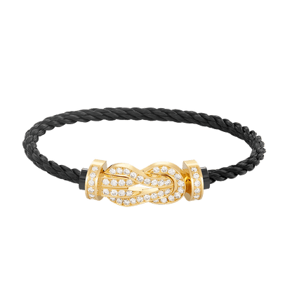 [Solara Jewelry]CHANCE LARGE 8 FIGURE BUCKLE FULLDIAMOND BRACELET GOLD