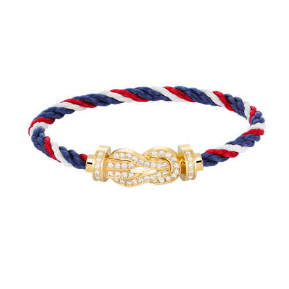 [Solara Jewelry]CHANCE LARGE 8 FIGURE BUCKLE FULLDIAMOND BRACELET GOLD