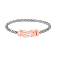 [Solara Jewelry]CHANCE LARGE 8 FIGURE BUCKLE FULL DIAMOND BRACELET ROSE GOLD