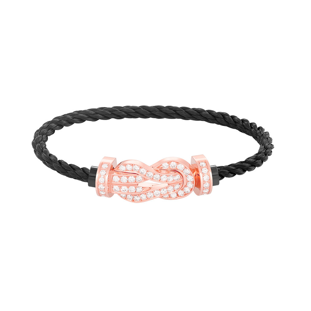 [Solara Jewelry]CHANCE LARGE 8 FIGURE BUCKLE FULL DIAMOND BRACELET ROSE GOLD