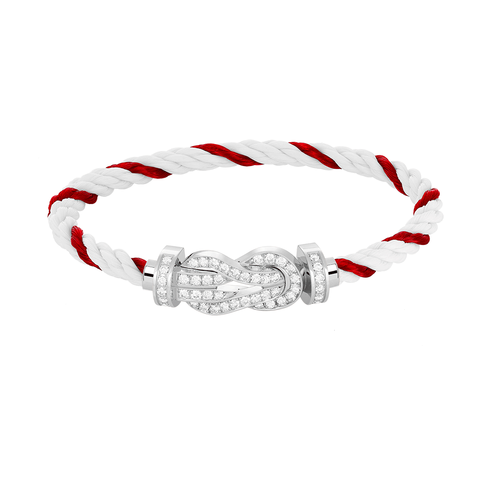 [Solara Jewelry]CHANCE LARGE 8 FIGURE BUCKLE FULL DIAMOND BRACELET SILVER
