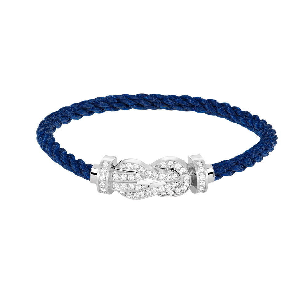 [Solara Jewelry]CHANCE LARGE 8 FIGURE BUCKLE FULL DIAMOND BRACELET SILVER