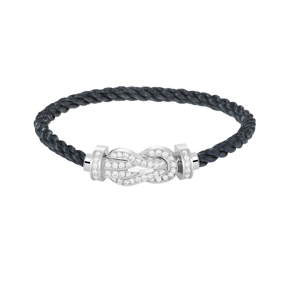 [Solara Jewelry]CHANCE LARGE 8 FIGURE BUCKLE FULL DIAMOND BRACELET SILVER