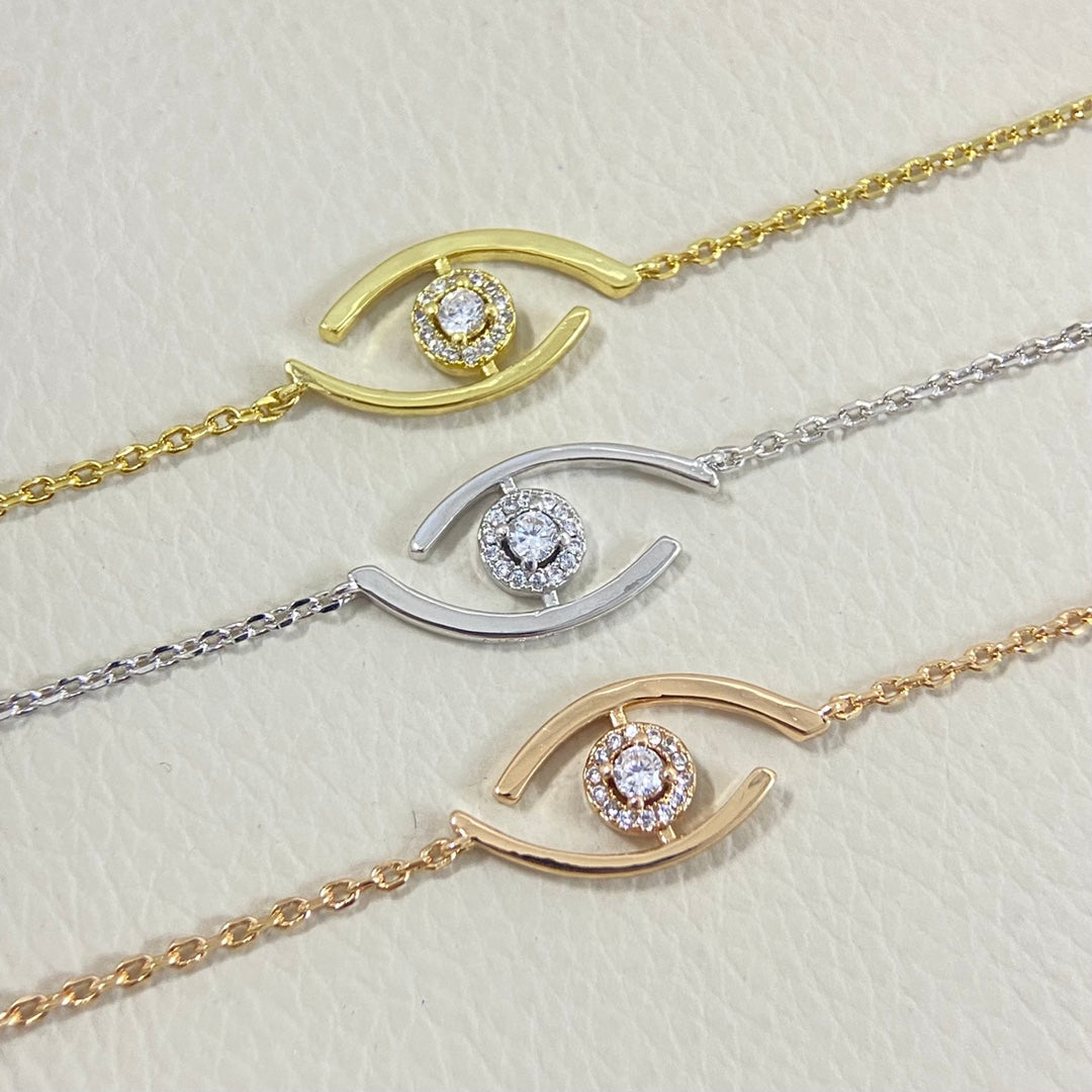 [Solara jewelry]Lucky Eye Pave-Set Diamond Bracelet