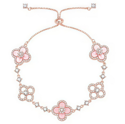 [Solara Jewelry]CLOVER 5 MOTIF PINK BLUE RED WHITE BRACELET