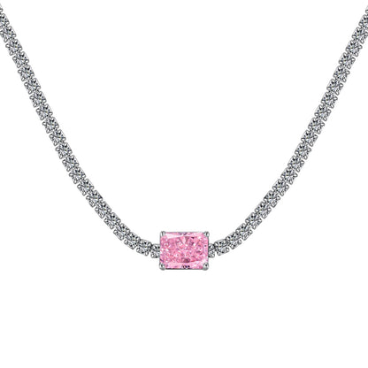 [Solara Jewelry]2.0 carat Ornate Emerald Cut Necklace
