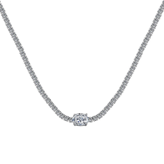 [Solara Jewelry]1.0 Carat Shining Oval Cut Necklace