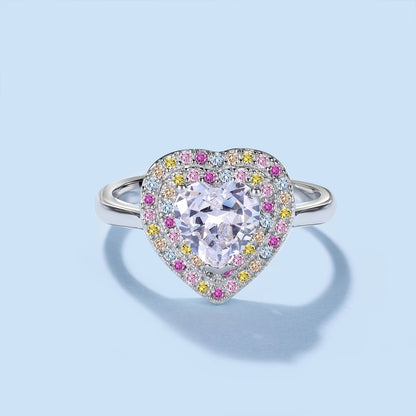 [Solara Jewelry]Delicate Ebullient Heart Shape Wedding Ring