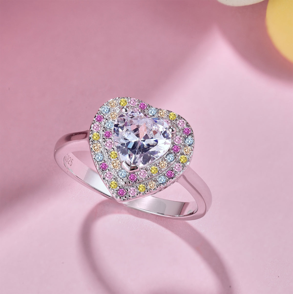 [Solara Jewelry]Delicate Ebullient Heart Shape Wedding Ring