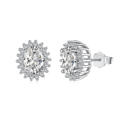 [Solara Jewelry]Delicate Radiant Oval Cut Daily Earrings