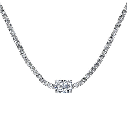 [Solara Jewelry]2.0 carat Ornate Emerald Cut Necklace