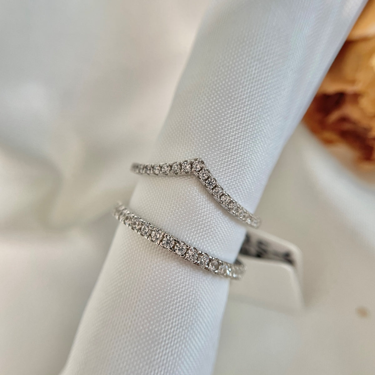 [Solara Jewelry]Elaborate Tennis Band Ring