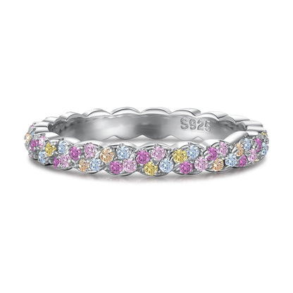 [Solara Jewelry]Dainty Ebullient Round Cut Daily Ring