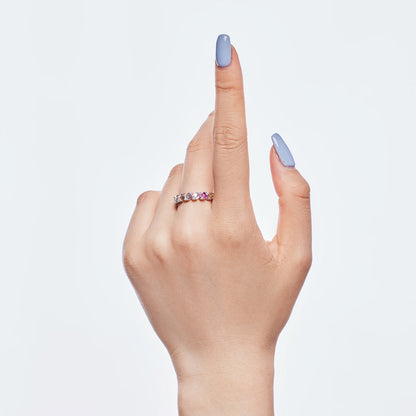 [Solara Jewelry]Delicate Vibrant Emerald Cut Daily Ring