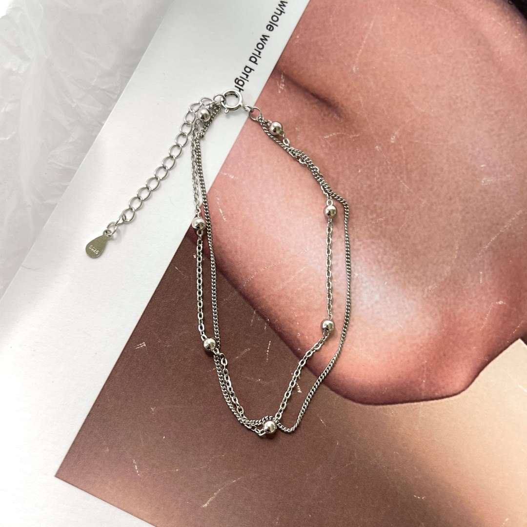 [Solara Jewelry]Delicate Bead Double Layer Bracelet