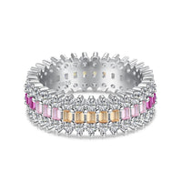 [Solara Jewelry]Ornate Colorful Radiant Cut Daily Ring
