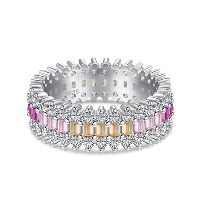 [Solara Jewelry]Ornate Colorful Radiant Cut Daily Ring
