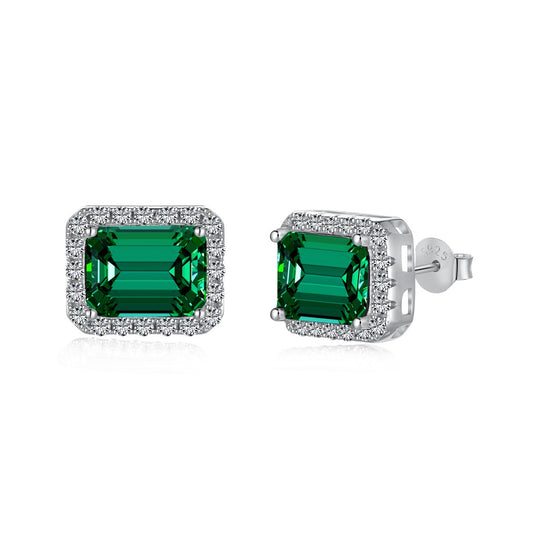 [Solara Jewelry]Luxurious Dainty Emerald Cut Banquet Earrings