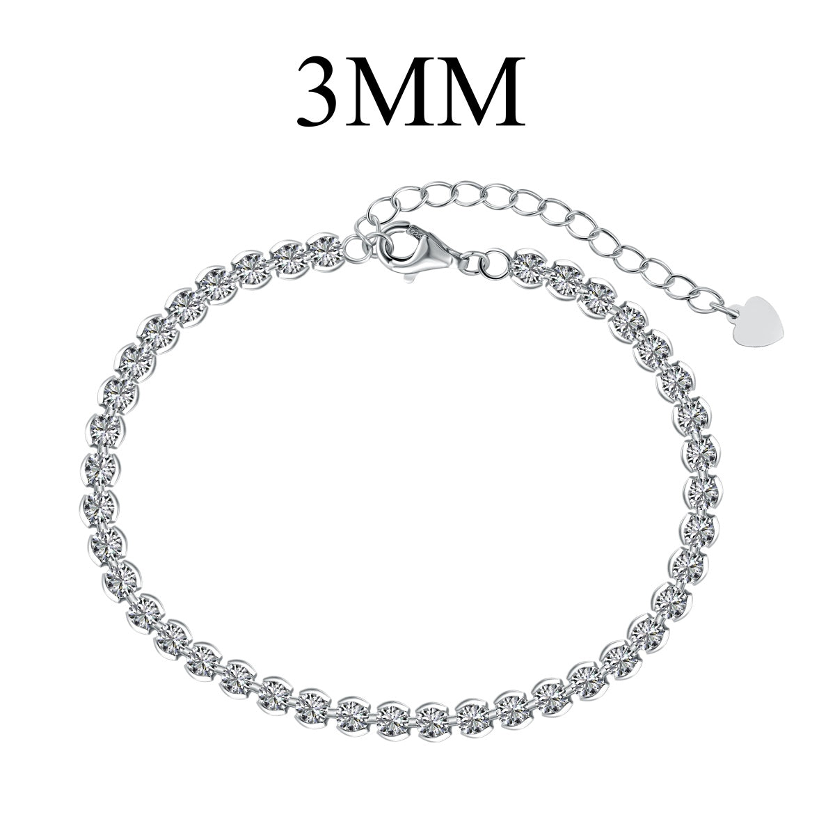 [Solara Jewelry]Ornate  Sparkling Round Cut Daily Bracelet