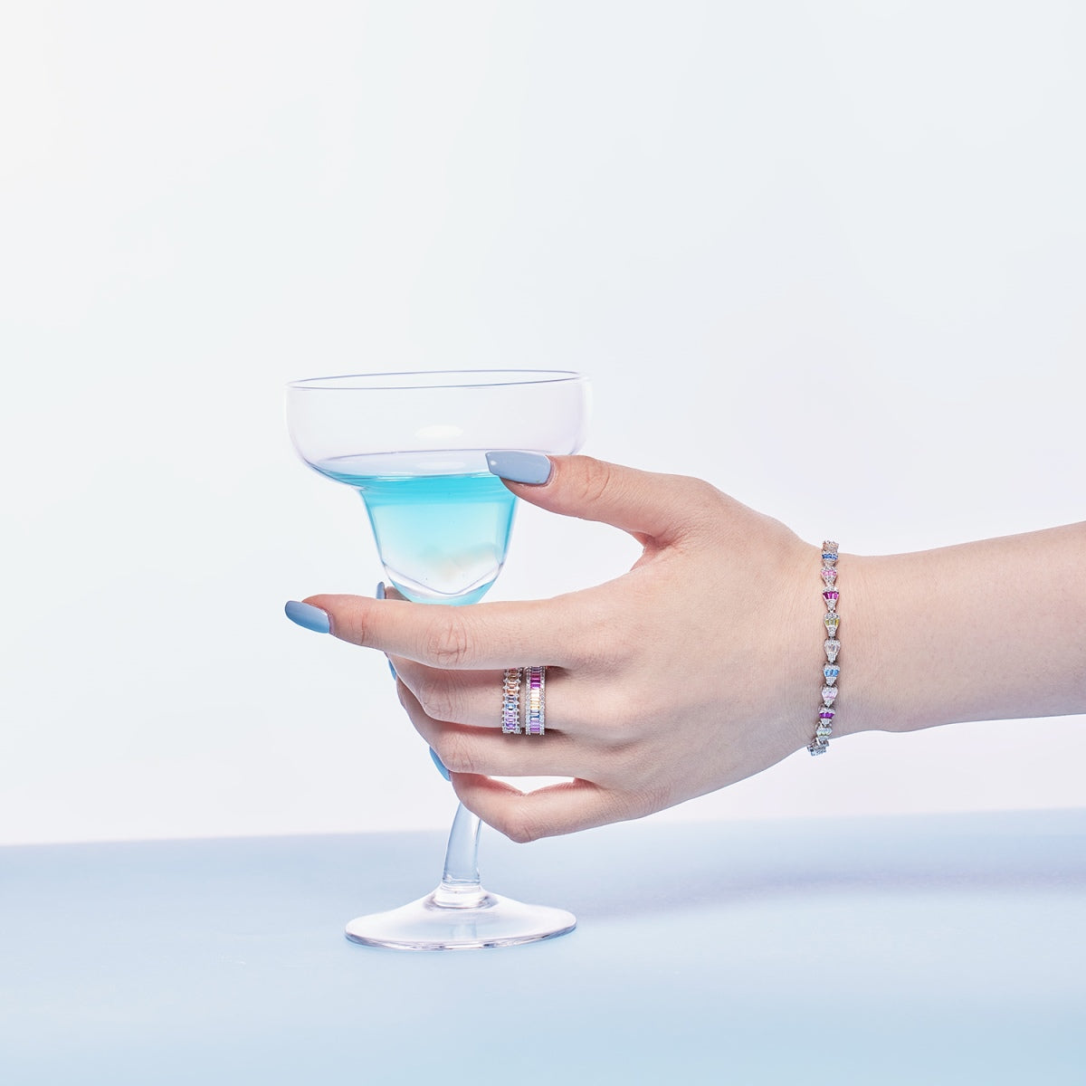 [Solara Jewelry]Dainty Kaleidoscopic Emerald Cut Daily Ring