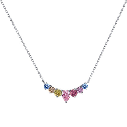 [Solara Jewelry]Dainty Colorful Heart Necklace